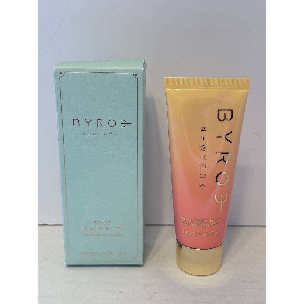 Byroe Peach Kombucha Tea Purifying Clay Mask 2.82 oz/ 80gms full size NEW